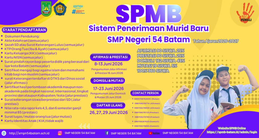 SPMB SMP Negeri 54 Batam