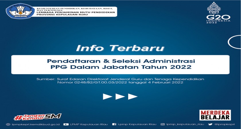 TATA CARA PENDAFTARAN PPG DALAM JABATAN (DALJAB) TAHUN 2022