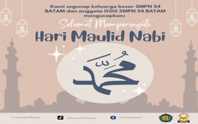 Kegiatan Maulid Nabi Muhammad Saw. di SMP Negeri 54 Batam